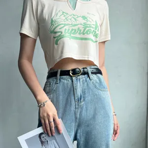 Stylish women black leather belt with golden buckle, perfect minimalist casual accessory for jeans.