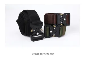 Taktischer Gürtel mit metallener Schnalle, verstellbare Nylon Canvas Militärstil für Herren.