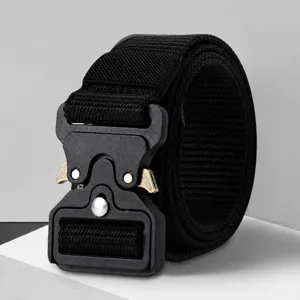 Unisex Taktischer Gürtel Nylon Canvas Militärtraining Outdoor Schnellverschluss Schnalle Hosenürtel