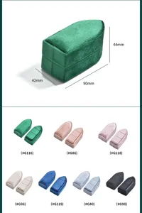 Velvet bullet ring box, wedding jewelry storage box with multiple color options available.