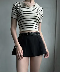 Womens wide leather belt stylish minimalist accessory retro korean fashion pants belt trendy.