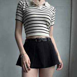 Cinturon minimalista estilo coreano mujer casual retro negro para pantalones chic