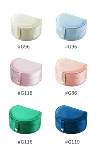 Velvet jewelry storage box portable travel ring organizer multi-color small case display