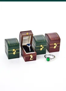 Vintage mini jewelry box portable ring storage case cute proposal gift box set display