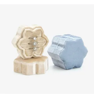 Velvet ring box detail showing soft texture and secure slot design for proposal jewelry.