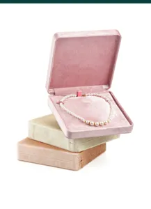 Luxuriöses Samt Schmuckkästchen Set für Halskette Ring und Armband Aufbewahrung.