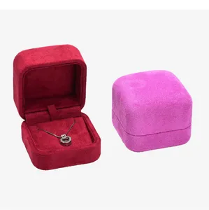 Premium Samt Schmuckschatulle Set, elegante Halskette Geschenkverpackung, Luxus Box.