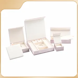 Large Capacity Velvet Jewelry Storage Box Multifunctional Ring Bracelet Ear Stud Necklace Organizer Display Box
