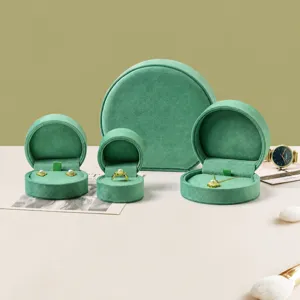 Velvet Travel Portable Ring Earring Jewelry Box Luxury Storage Organizer Case