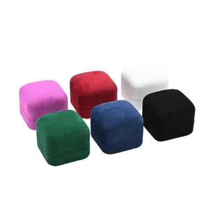 Set aus hochwertigen Samt Schmuckschatullen quadratisch Ringgeschenkboxen Aufbewahrung