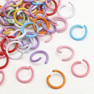 Bunte offene Metallringe, lackierte Eisenverbinderringe fur DIY Schluesselanhaenger Basteln.
