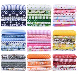 Pure cotton printed floral fabric bundles for DIY patchwork sewing and craft accessories.