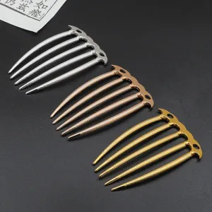 Antike Legierung 5-Zahn Haargabel Chinesischer Stil Haarspange Retro Haarschmuck