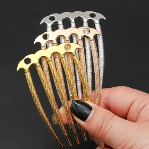 Legierung fünfzackige Haargabel Retro chinesischer Stil Dutt Nadel elegantes Accessoire