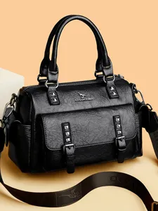 High Quality Women PU Leather Handbag Large Capacity Casual Shoulder Crossbody Tote Bag