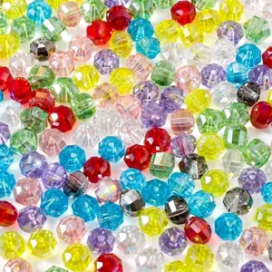 Colorful 8x5mm glass crystal rondelle beads for DIY handmade bracelets necklaces jewelry making.