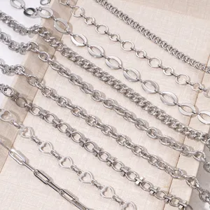 Catene a Maglia in Acciaio Inossidabile Croce Cielo Stellato Girasole Componenti per Fai da Te Braccialetto Collana Creazione Gioielli Materiale