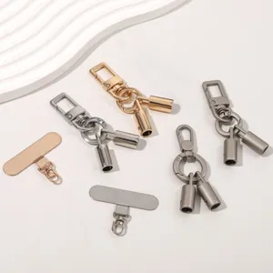 Fibbia Quadrata in Lega Anello a Molla DIY Cordino per Cellulare Accessori Hardware Connettore Girevole Moschettone Campana Borsa
