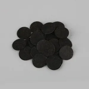 Black round felt pads for DIY hair bows and accessories, non-woven backing cushion
