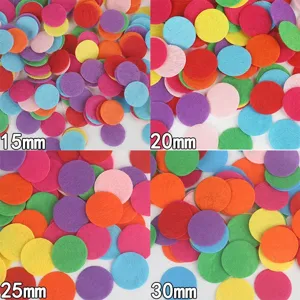 Round Non-Woven Fabric Felt Pads For DIY Handmade Craft Base Hair Tie Ribbon Bow Accessories Geometric Round Felt Circles Pieces