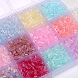 4mm Glass Beads Kit Cat Eye Donut Beads Multicolored DIY Bracelet Jewelry Making