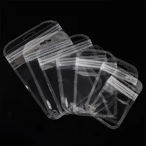 Clear Plastic Ziplock Bags Round Corner Self Sealing Jewelry Storage Pouches Dustproof Small Poly Packaging Bags For DIY Craft Beads Packing Organizers