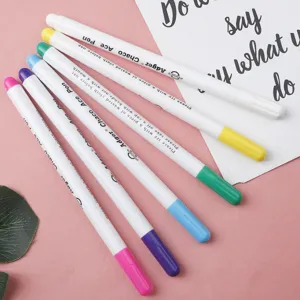 Conjunto de bolígrafos marcadores de tela solubles en agua para costura y bordado multicolor
