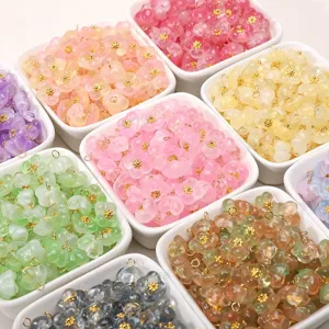 Süße Glas Osmanthus Blumen Anhänger 10mm DIY Handgemachte Schmuck Zubehör Großhandel.