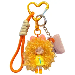 Cartoon Cool Wuschelhaar Mädchen Schlüsselanhänger Polyester Naifu Puppe Taschenanhänger Kreativer Anhänger Schlüsselring Damen Mädchen Zubehör