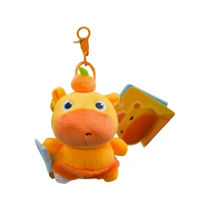 Cute Cartoon Capybara Plush Keychain Soft Stuffed Animal Doll Toy Bag Pendant Keyring Charm For Backpack Gift Accessory