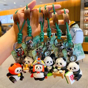 Süße Sichuan Panda Schlüsselanhänger, kreative Cartoon Tier Taschen- und Autoanhänger.