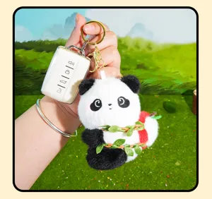 Pluesch Panda Frucht Schluesselanhaenger niedlicher Rucksack Anhang fuer Frauen Freunde