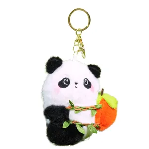 Süßer Plüsch Panda Schlüsselanhänger Tier Frucht Rucksack Mini Plüschtier Anhänger Für Taschen Auto Schlüsselring Kreative Cartoon Geschenke