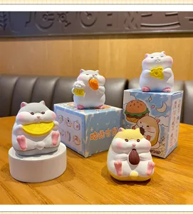 Cute resin hamster figurine creative decompression home desktop decoration ornament