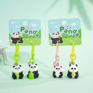 Originale Portachiavi Panda alla Moda Ciondolo Borsa in Resina Carino Animale Cartone Animato Anello Chiave Catena Telefono Ciondolo Accessori Moda Regalo
