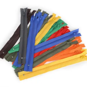 Bunte Nylon Reißverschlüsse 20cm geschlossenes Ende Set für Nähen Kleidung Basteln 01