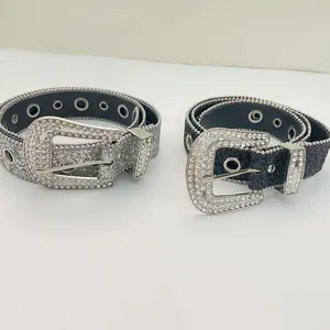Rhinestone western belt sparkle crystal wide waist belt sparkly bling jeans belt for women