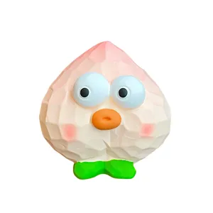 Cute resin fruit figurine wood carving style desktop and car interior decoration piece