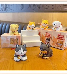 Joli ensemble de figurines de chien polygonales, déco de bureau et auto, super cadeau.