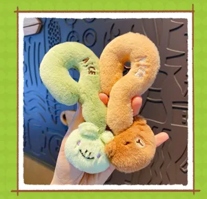 Cute plush question mark keychain fluffy cartoon bag pendant couple bestie fashion accessory
