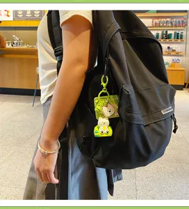 Cute West Highland White Terrier keychain for backpack, stylish puppy bag charm and key ring pendant.