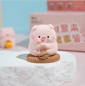 Cute resin pig figurine desktop ornament cartoon car interior decoration cute gift for home