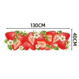 Strawberry table runner 130x40cm for summer hawaiian party decorative dining table cloth flag.