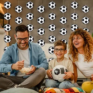 Football theme hanging garland decoration soccer party World Cup fan atmosphere banner backdrop