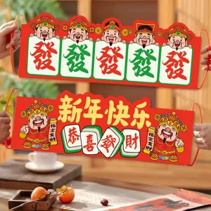 Chinees Nieuwjaar handbanner decoratie feestelijke feestfoto rekwisiet rode hangende