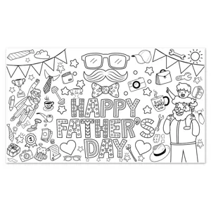 Vatertag DIY Ausmalposter Banner Kinder Lernspiel Malpapier Partydekorationen toll