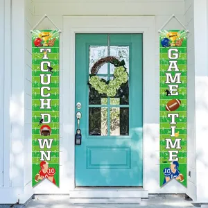 American football theme hanging door banners set, perfect for sports party decorations and game day.