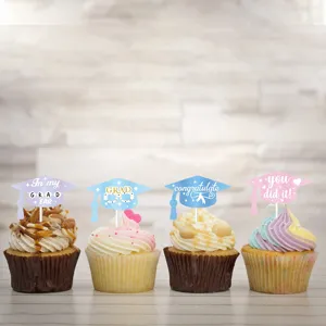 Abschluss torte topper set 2026 party deko bunte doktorhut kuchen dekorationen
