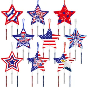 Patriotisches US Unabhängigkeitstag Windspiel Rot Weiß Blau Stern Freiheitsstatue Dekoration 4 Juli Feier Party Deko Haus Garten Hängende Ornamente