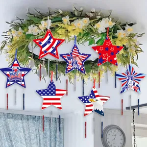 Stern Windspiel 4. Juli patriotische Hängendekorationen für US Nationalfeiertag Party